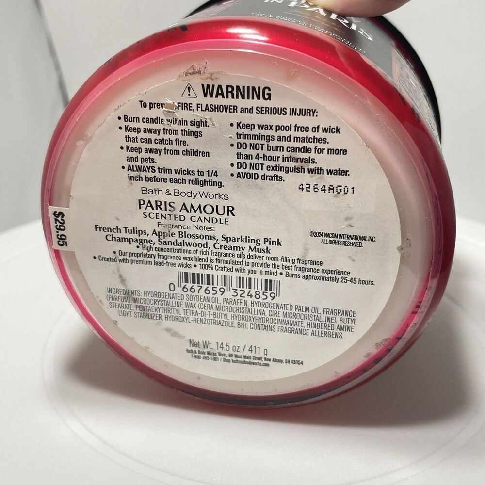 Bath & Body Works Emily in Paris "Paris Amour" 3-Wick Candle 14.5 oz New - Picture 5 of 5